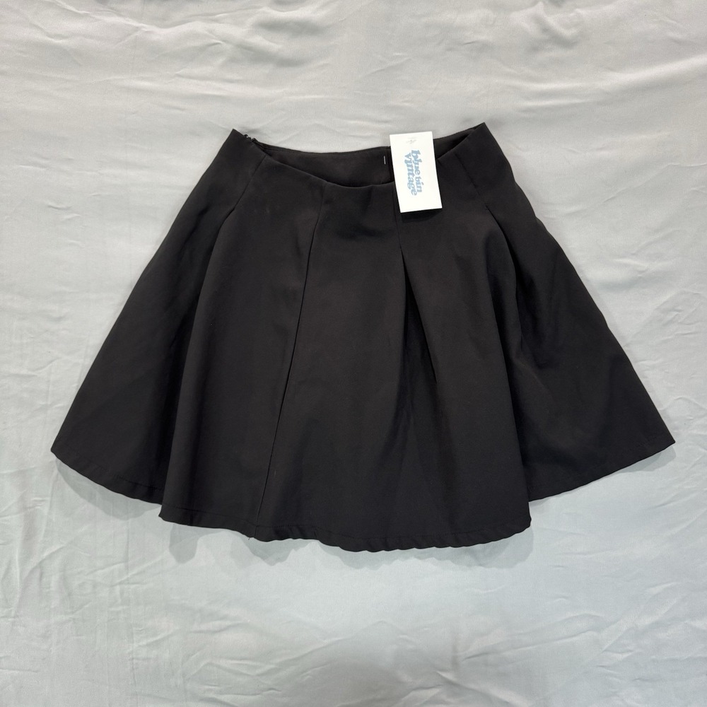 ROMWE Y2K Black Pleated Skirt Women's Size S (4)